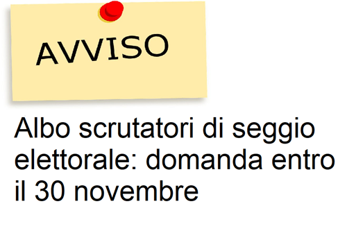 Aggiornamento annuale dellalbo delle persone idonee allufficio di scrutatore di seggio elettorale