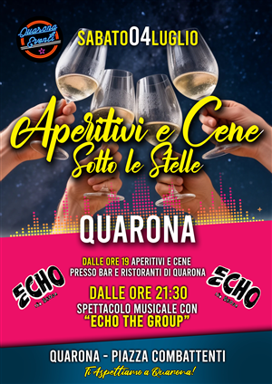 Aperitivi e cene sotto le stelle